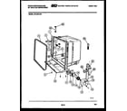 White-Westinghouse SU150PXW1 tub and frame parts diagram