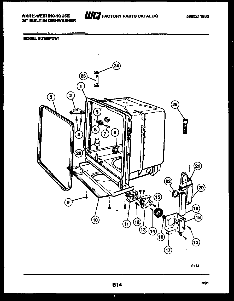 Tub and frame parts
