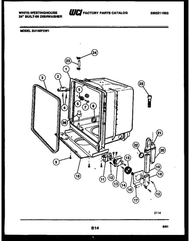 Tub and frame parts