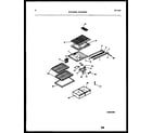 White-Westinghouse RTG163GCD3B shelves and supports diagram