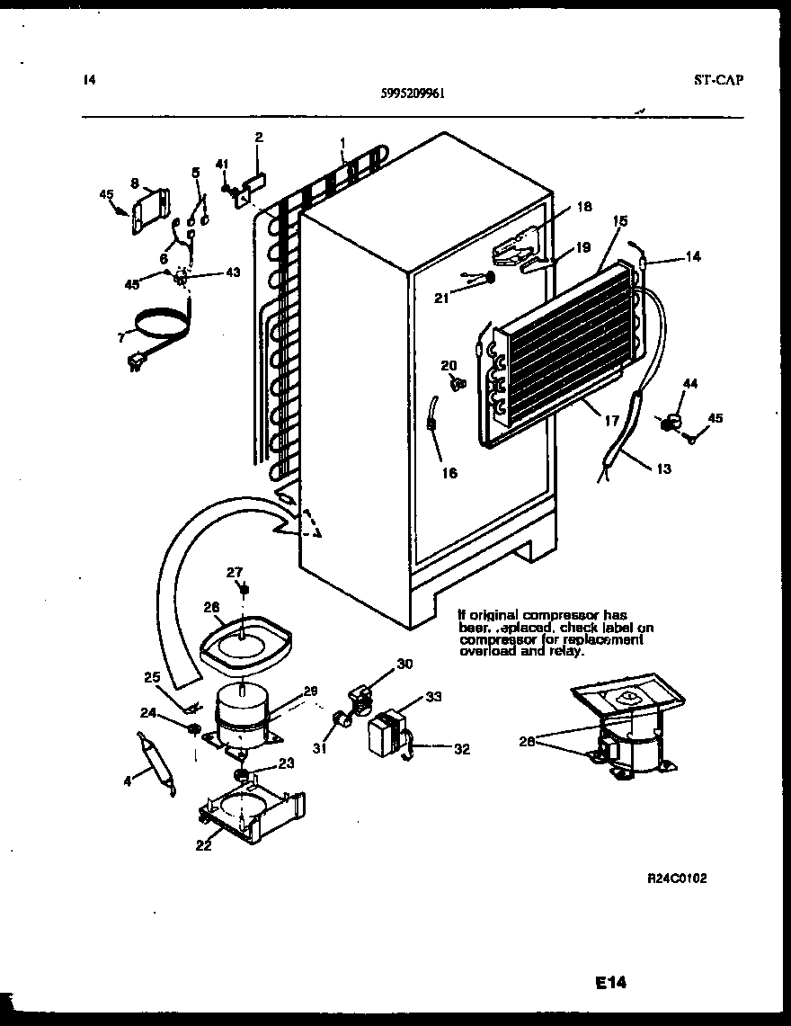 System and automatic defrost parts