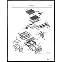White-Westinghouse RT176NLH0 shelves and supports diagram