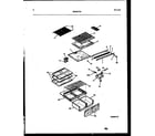 White-Westinghouse PRT173MCW1 shelves and supports diagram