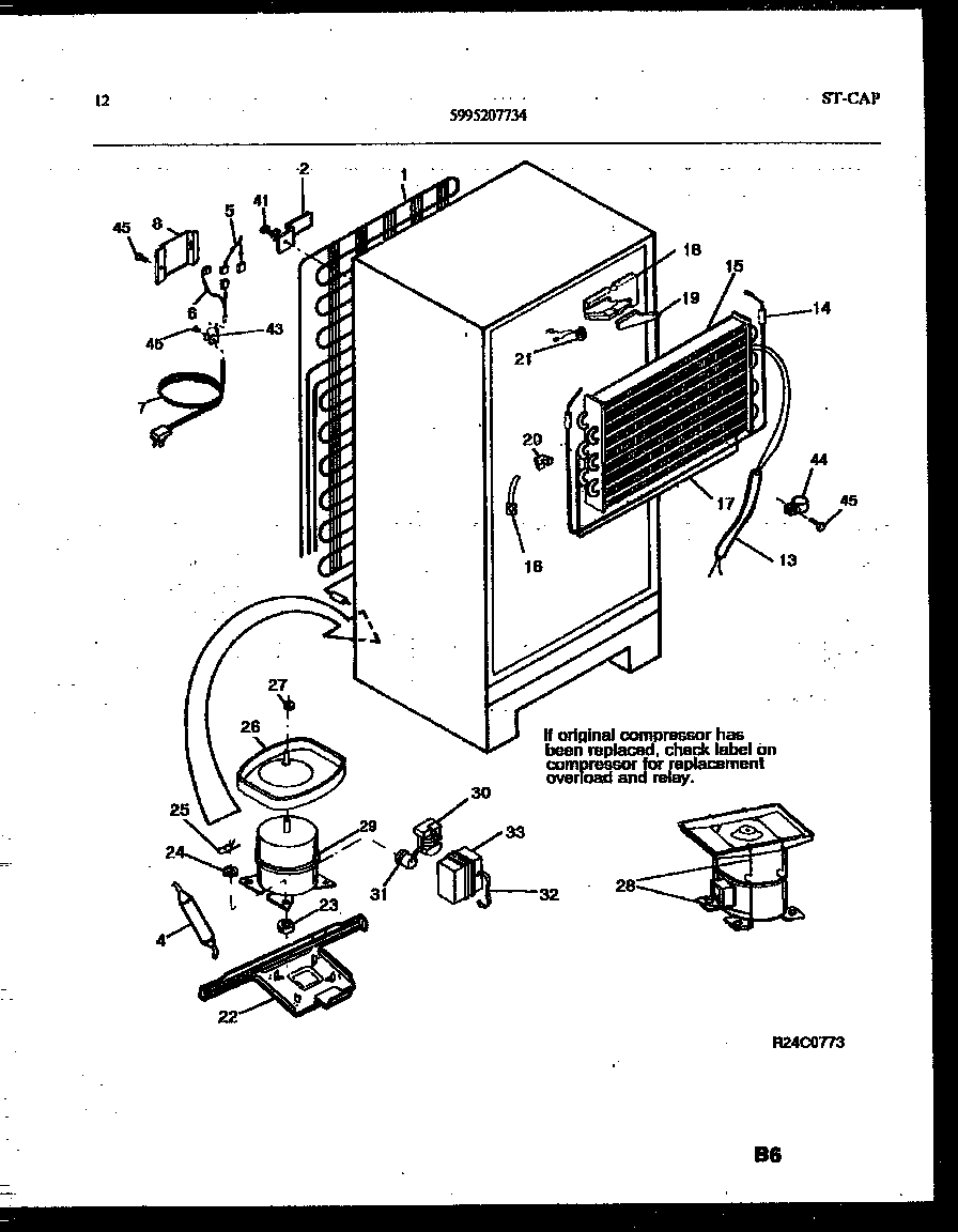 System and automatic defrost parts