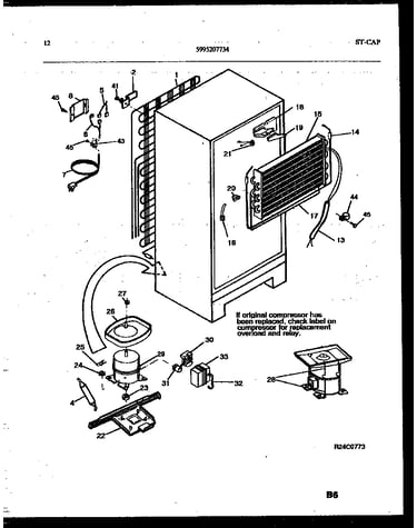 System and automatic defrost parts