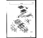White-Westinghouse RT156NLD0 shelves and supports diagram