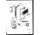 White-Westinghouse RT156NLD0 system and automatic defrost parts diagram