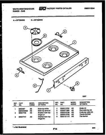 Cooktop parts