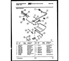 White-Westinghouse GF204KXW3 burner, manifold and gas control diagram