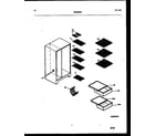 White-Westinghouse RS192MCW1 shelves and supports diagram