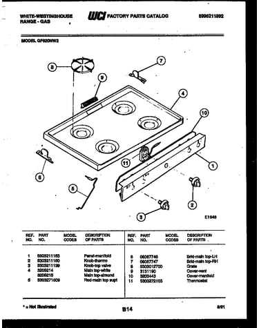 Cooktop parts