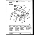 White-Westinghouse GF830NW2 cooktop parts diagram