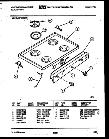 Cooktop parts
