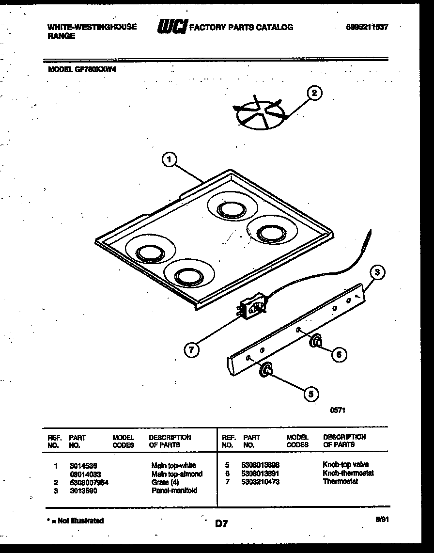 Cooktop parts