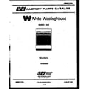 White-Westinghouse GF300NW2 cover page diagram
