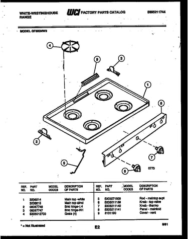 Cooktop parts