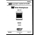 White-Westinghouse GF300NW3 cover page diagram