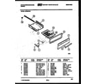 White-Westinghouse GF300NW3 broiler drawer parts diagram