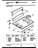 Backguard and cooktop parts
