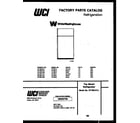 White-Westinghouse RT163LCW3 cover page diagram