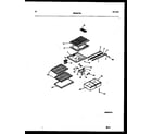 White-Westinghouse RT163LLH3 shelves and supports diagram