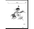 White-Westinghouse RT163LCH3 shelves and supports diagram