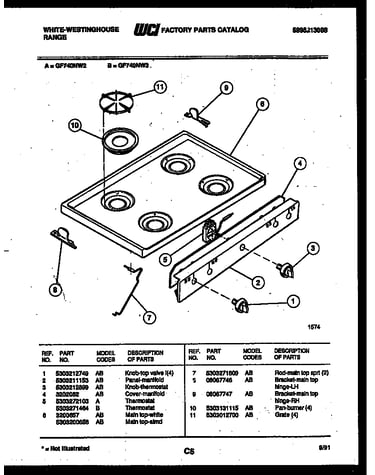 Cooktop parts