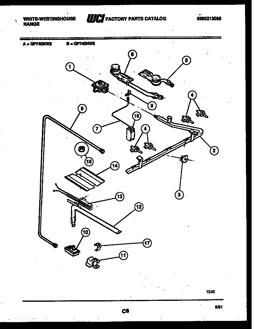 Burner, manifold and gas control