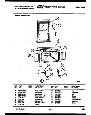 Cabinet and installation parts