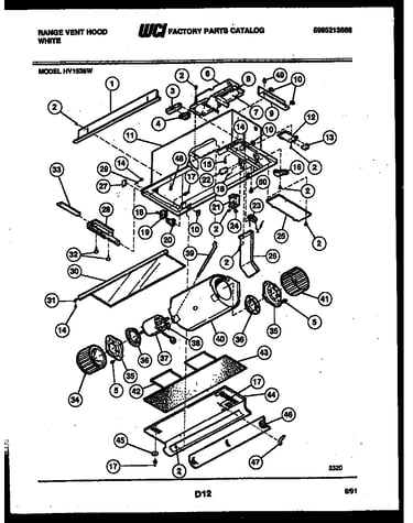Range vent hood parts
