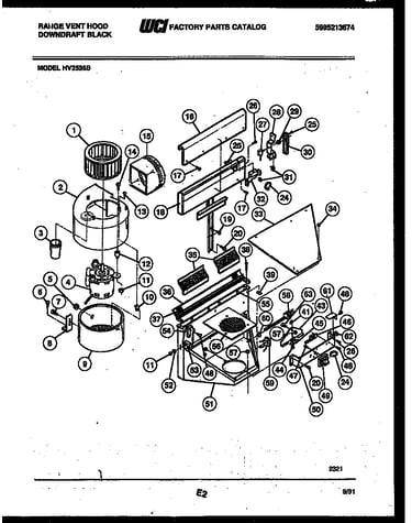 Range vent hood parts