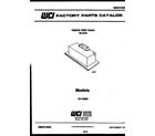 White-Westinghouse HV1530B cover page-text diagram