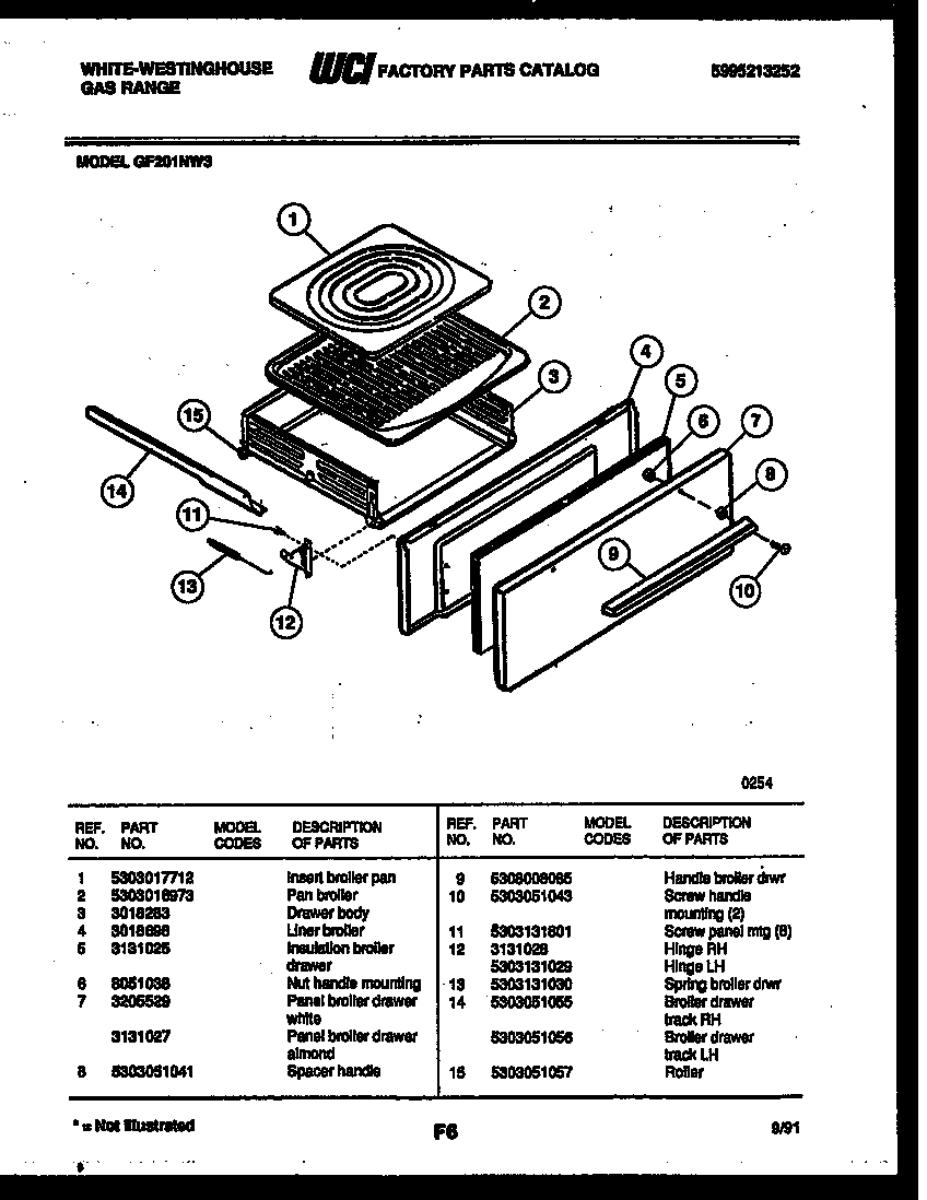Broiler drawer parts