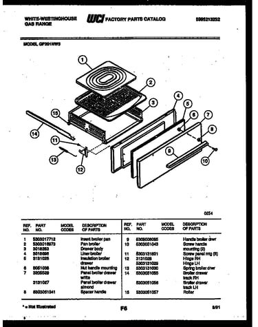 Broiler drawer parts