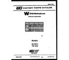 White-Westinghouse WAL117P1A1 front cover diagram