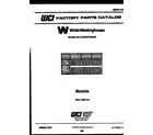 White-Westinghouse WAL125P1A1 front cover diagram