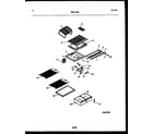 White-Westinghouse RTG215NCD0 shelves and supports diagram