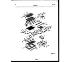 White-Westinghouse RT219PLD0 shelves and supports diagram