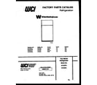White-Westinghouse RT216PLW0 cover page diagram