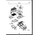 White-Westinghouse RT179NLD0 shelves and supports diagram