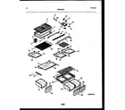 White-Westinghouse RT179NLW0 shelves and supports diagram