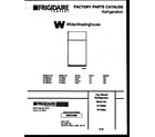 White-Westinghouse RT153MCD1 cover page diagram