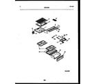 White-Westinghouse RT153MLW1 shelves and supports diagram