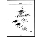White-Westinghouse RTG216NLD0 shelves and supports diagram