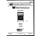 White-Westinghouse GW30SPED1 cover diagram