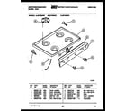 White-Westinghouse GF720NW2 cooktop parts diagram
