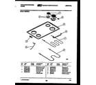 White-Westinghouse KS860NKW2 cooktop and broiler parts diagram