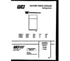 White-Westinghouse RT143NCWC cover page diagram