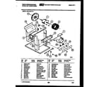 White-Westinghouse WAK107P1V1 electrical and air handling parts diagram