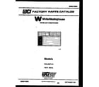 White-Westinghouse WAL092P1A1 front cover diagram